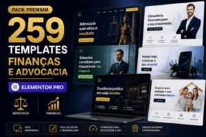 Pack 259 Templates Elementor Pro Finanças e Advocacia?